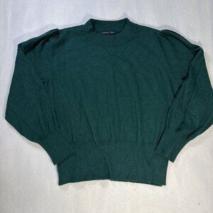Adrienne Vittadini Women's Green Mock Turtleneck Pullover Sweater‎ Size XL